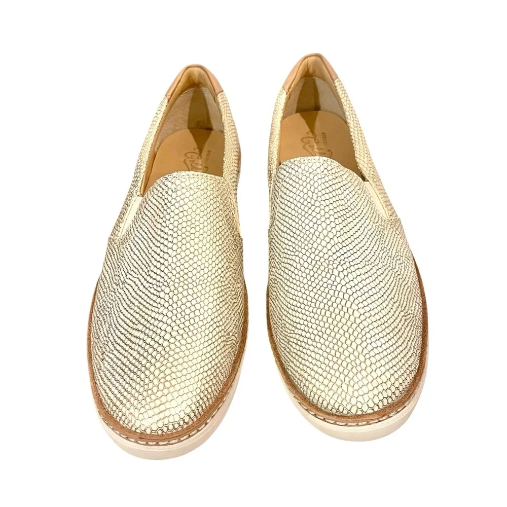 Women's SPERRY Gold Cup Gold Slip Ons Reptile Sneakers Shoes - Picture 4 of 7